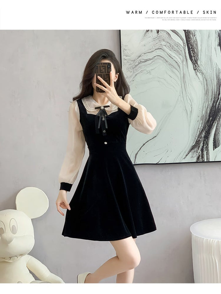 【dress】気質満点大人可愛い切り替えデートワンピース　M17574