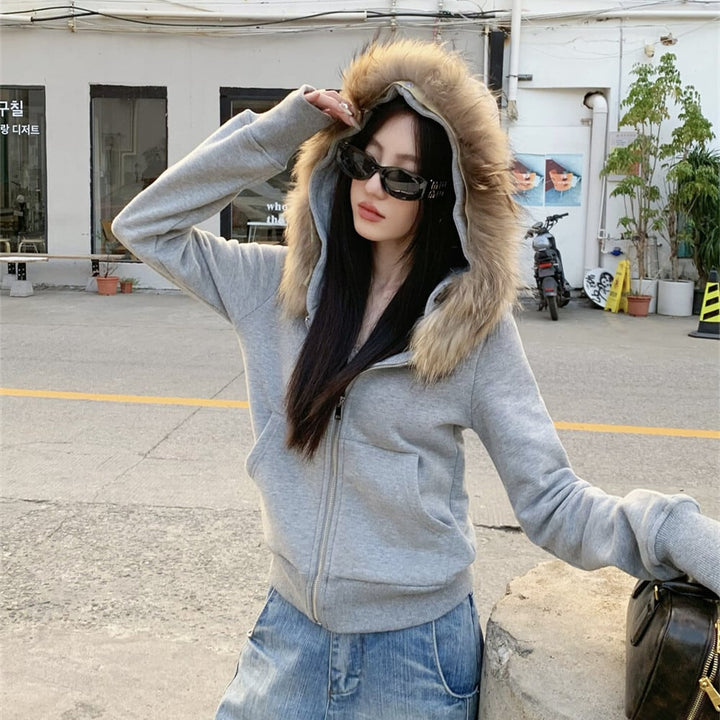 【outer】ファーフーディーパーカー　M27622