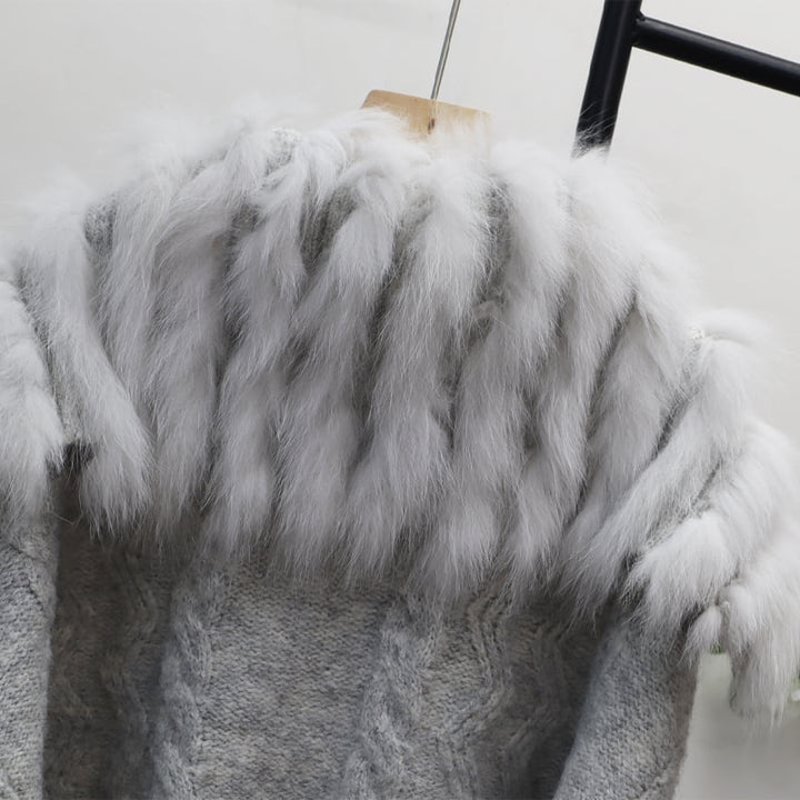 【outer】ファードッキングニットカーディガン Q7030