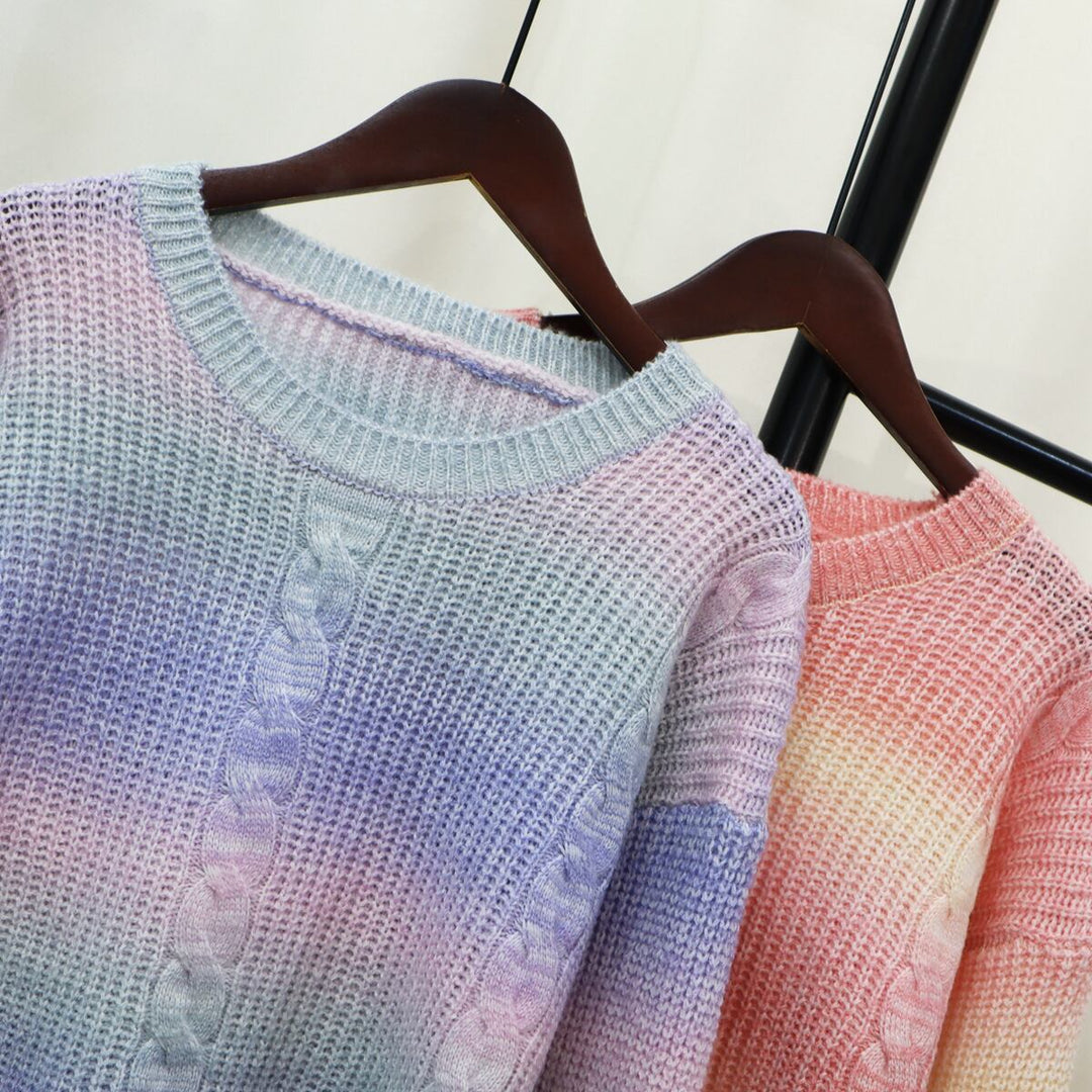 【tops】クルーネックニットセーター　M18643
