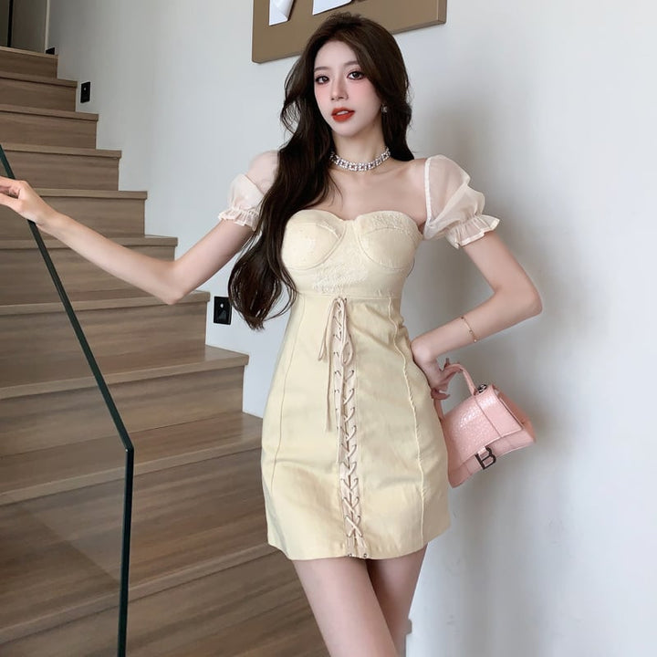 【dress】おしゃれ度高まるエレガントデートワンピース　M17454