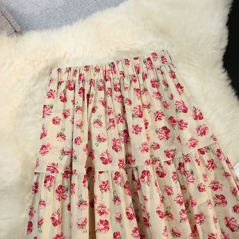 【bottoms】プリントスカート　M23939