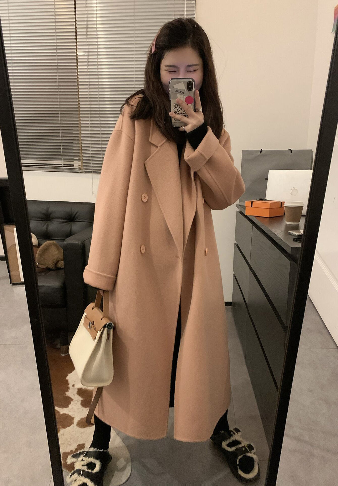 【dress】フード付きニットワンピース　M27246