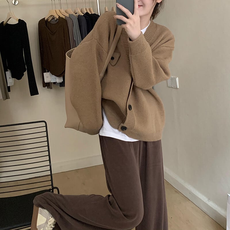 【outer】着回し最強肌触りいい カーディガンゆったり　M17521