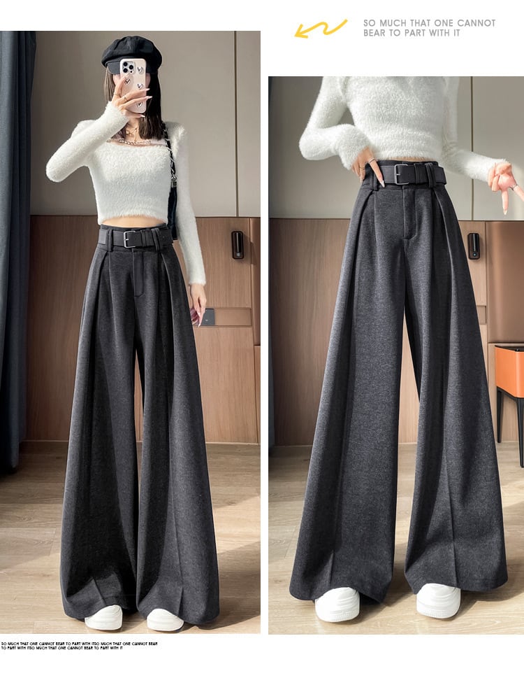 【bottoms】裹起毛ワイドパンツ　M27764