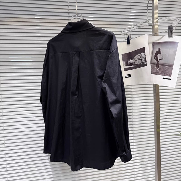 【tops】ラインストーン付きシャツ Q7896
