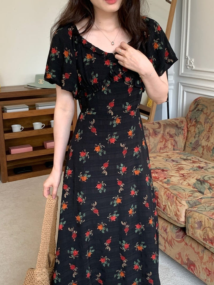 【dress】花柄ワンピース　M24465