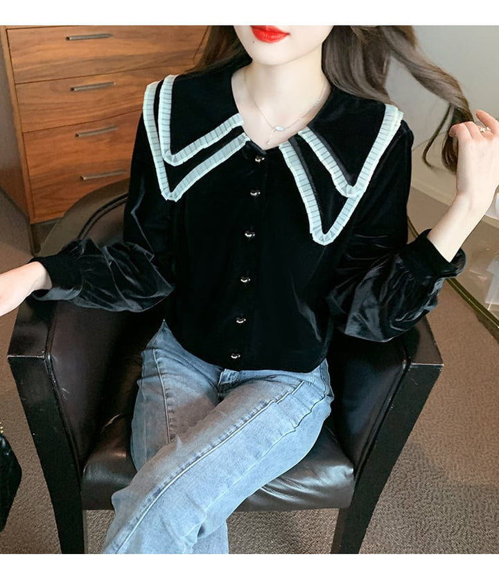 【tops】輝いて超人気 !  エレガントシャツトップス　M17333