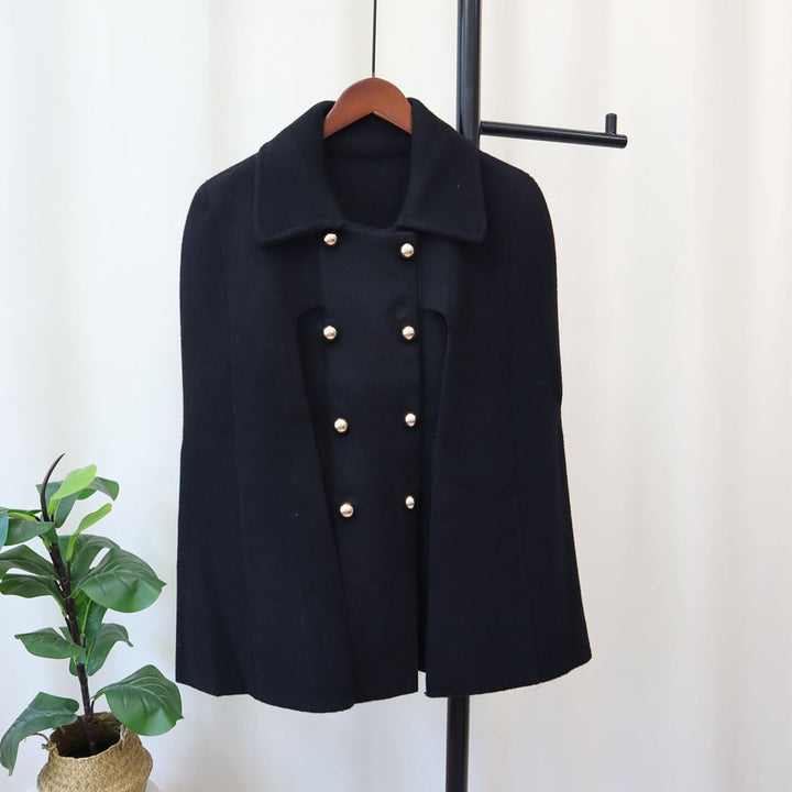 【outer】ダブルボタンケープコート　M18218