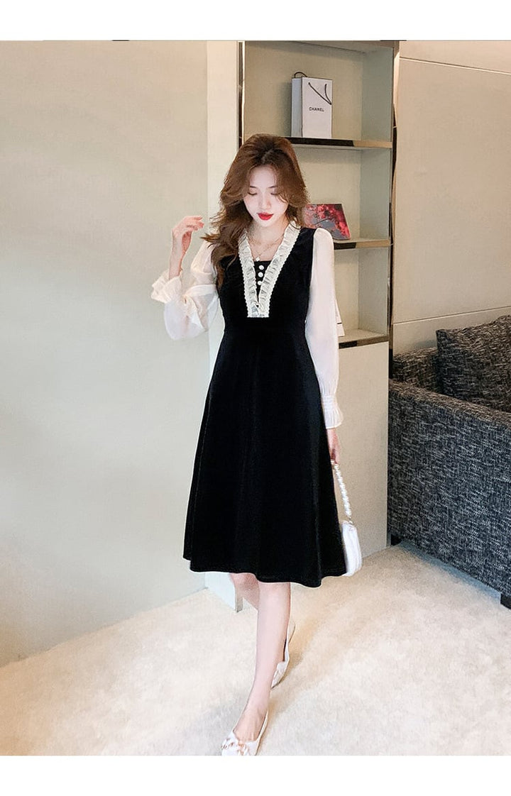 【dress】気質満点 エレガントオシャレデートワンピース　M17392