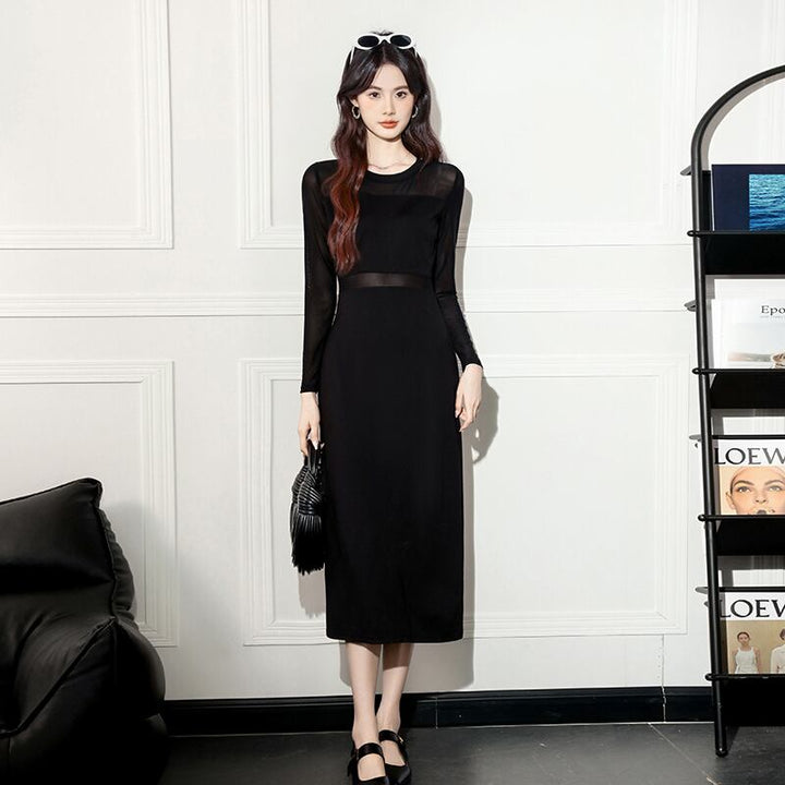 【dress】チュールドッキングワンピース Q7041