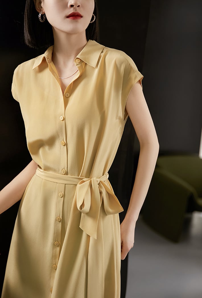 【dress】女子力アップエレガントシャツワンピース大活躍　M16857