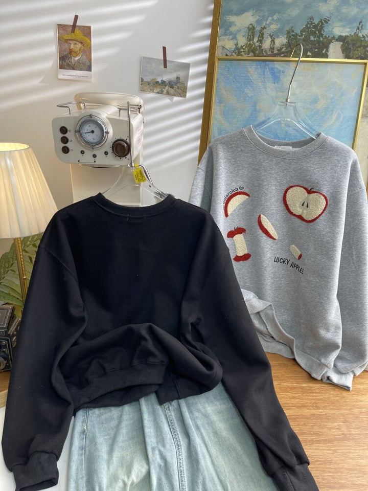 【tops】クルーネック刺繍プルオーバー　M28961