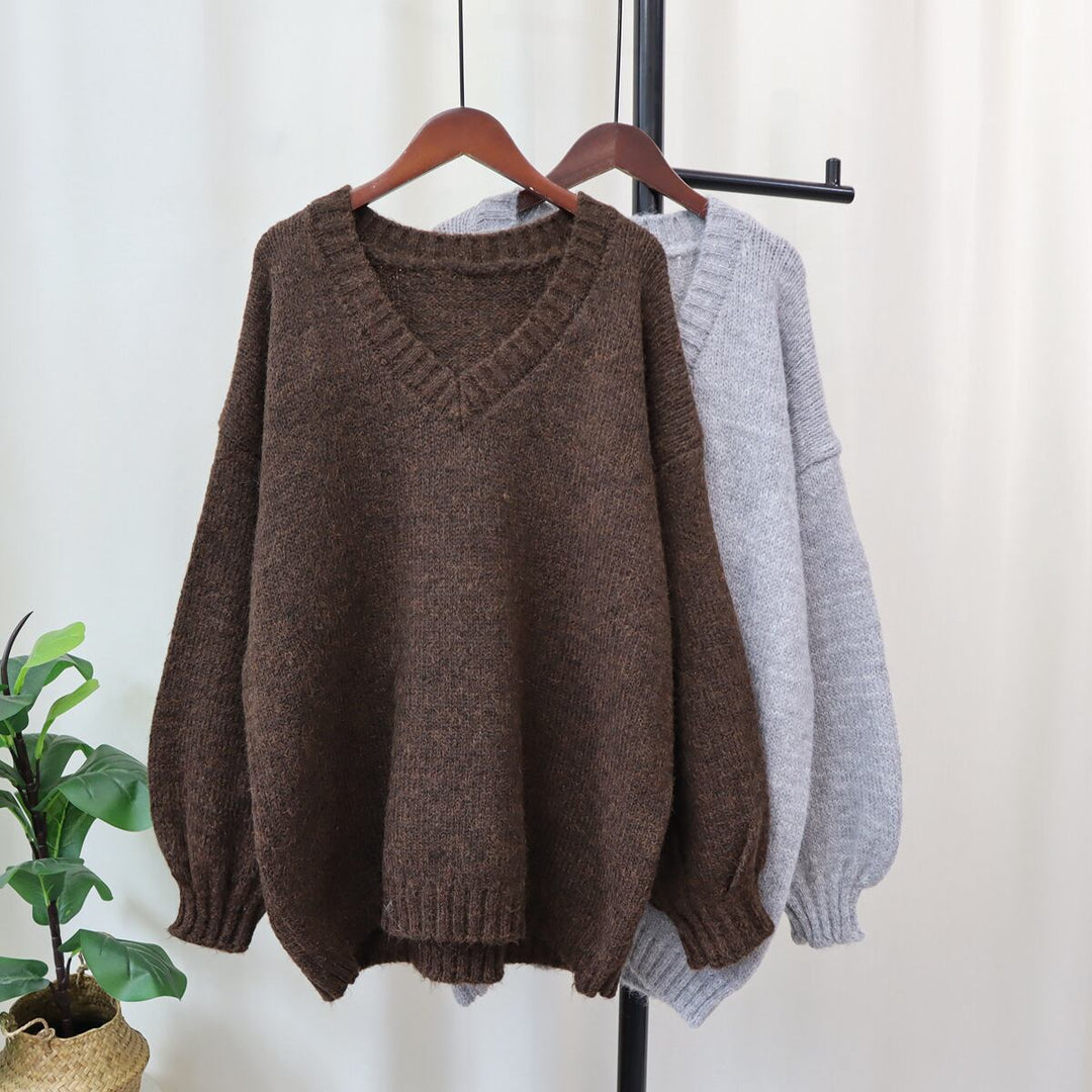 【tops】Vネックニットセーター　M18658