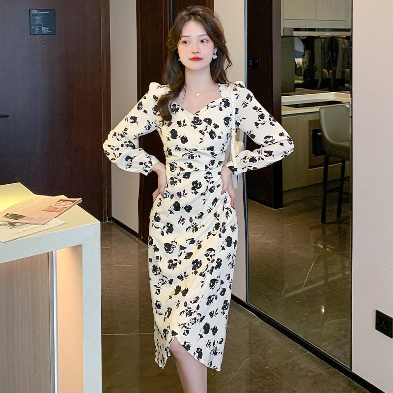 【dress】花柄ワンピース　M25374