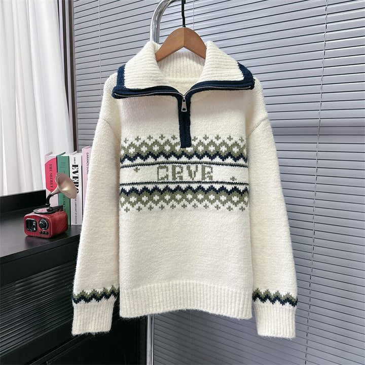 【tops】ファスナーニットセーター　M27891