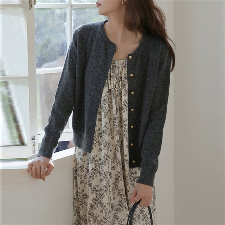 【outer】クルーネックニットカーデ　M25961