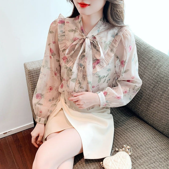 【tops】柔らかくて優しい印象スウィートシャツトップス　M17390