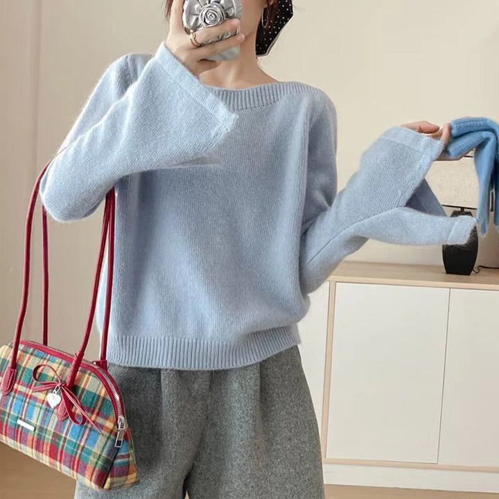 【tops】ドロップドカフスニットトップス Q7667