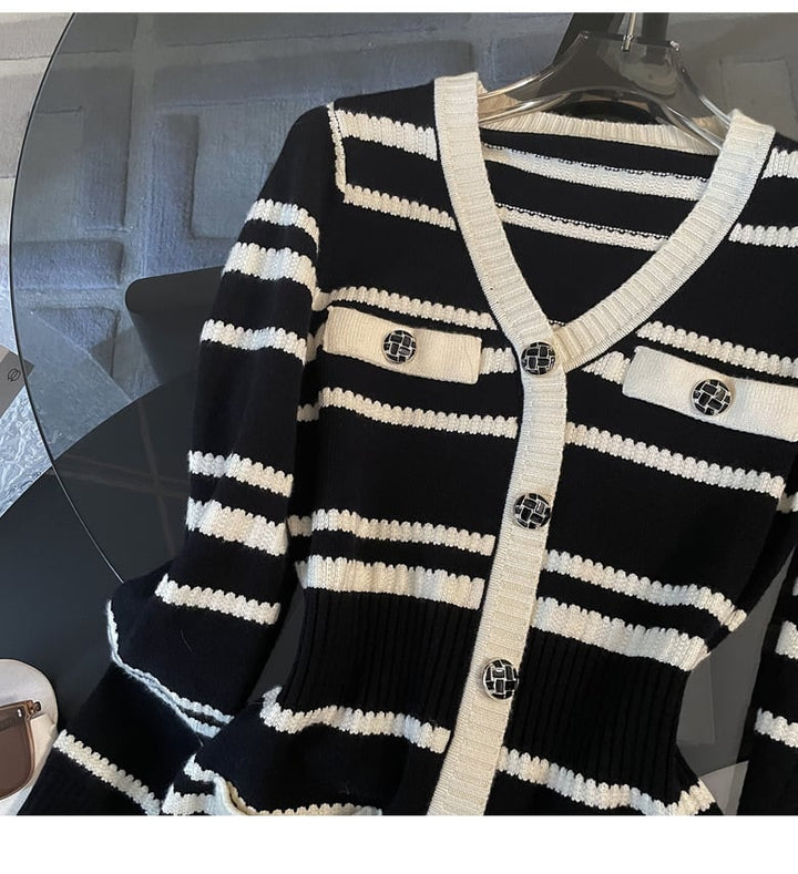 【dress】ボーダー柄ニットワンピース　M25353