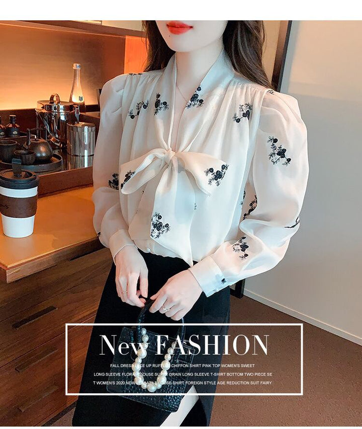 【tops】刺繍シャツトップス　M18478