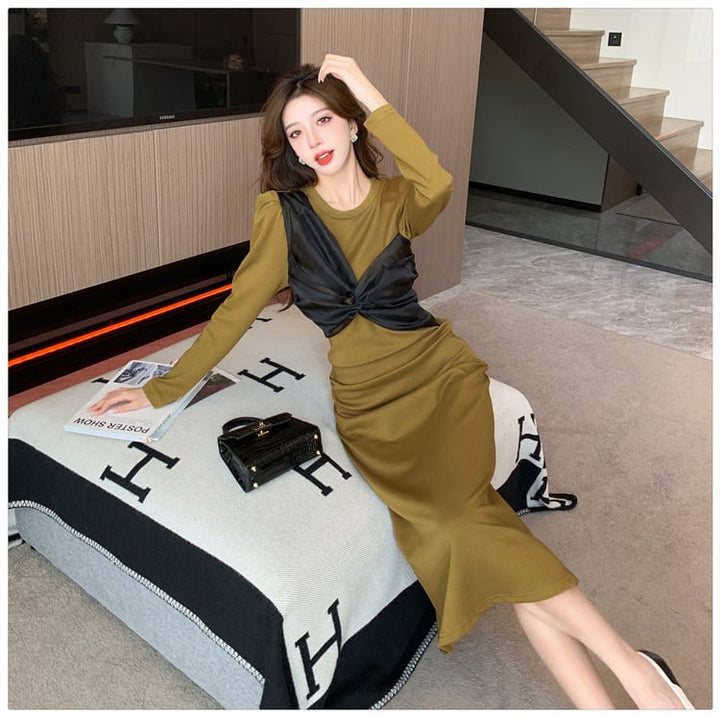 【dress】リボン付きデートワンピース　M18186