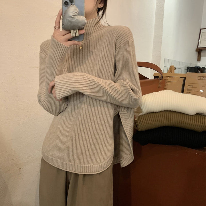 【tops】スリットニットセーター　M27982