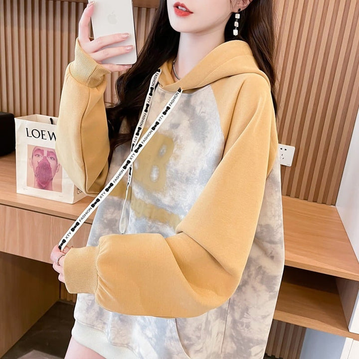 【tops】プリントフーディーパーカー　M26562