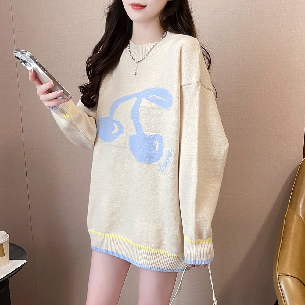【tops】ジャカードニットセーター　M26602