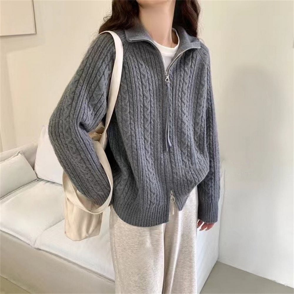 【outer】Wジップニットカーデ　M25981