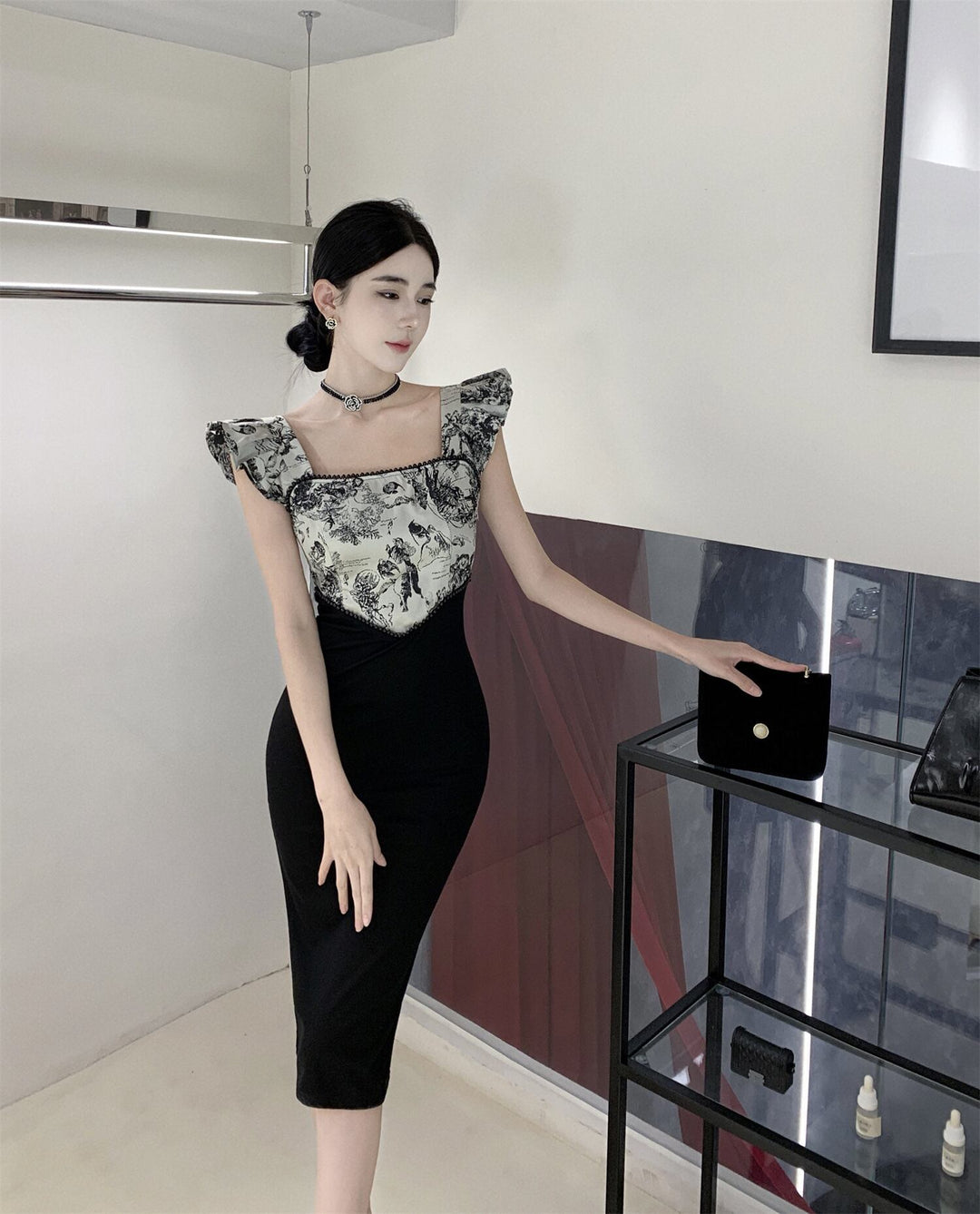 【dress】切り替えデートワンピース　M22208