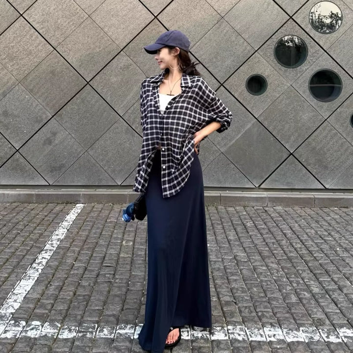 【tops】チェック柄シャツ Q8266