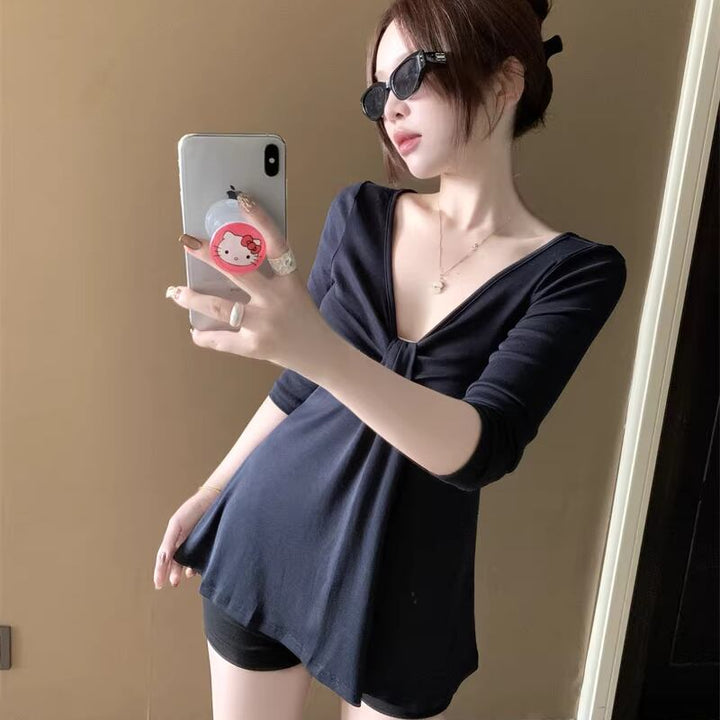 【tops】Vネックトップス Q8147