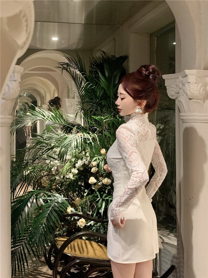 【dress】ドッキングレースワンピース　M29342