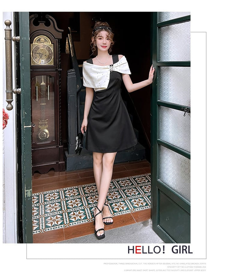 【dress】ビジューデートワンピース　M24884