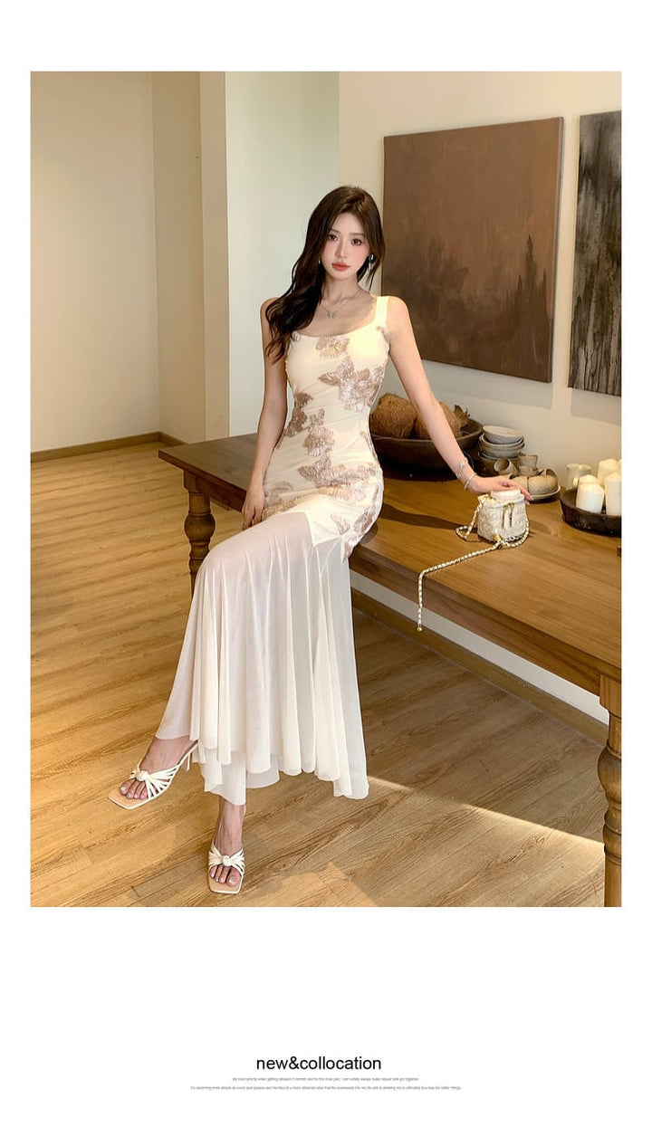 【dress】キャミ切り替えワンピース　M24173