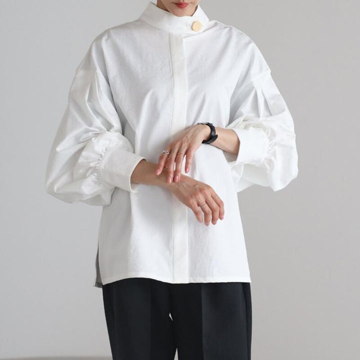 【tops】スタントカラーシャツ Q7084