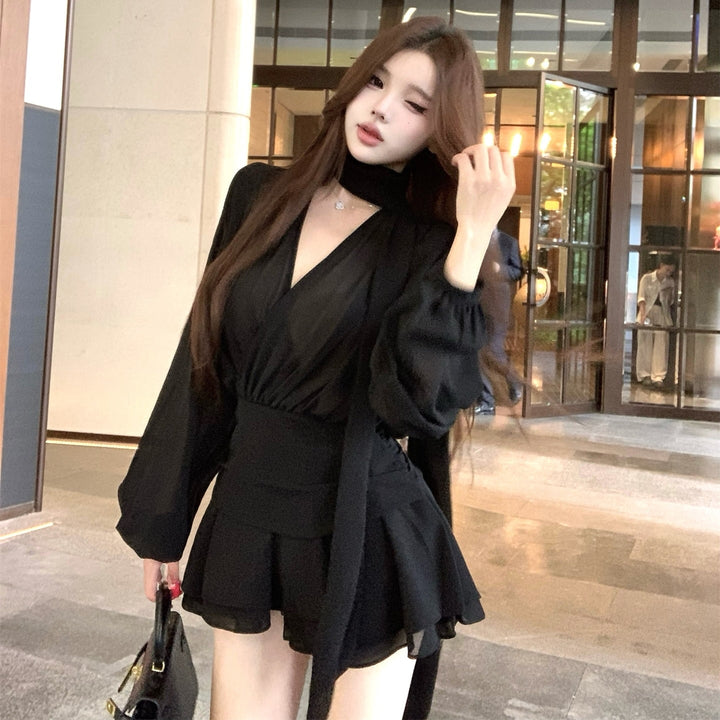 【dress】Vネックデートワンピース　M33527