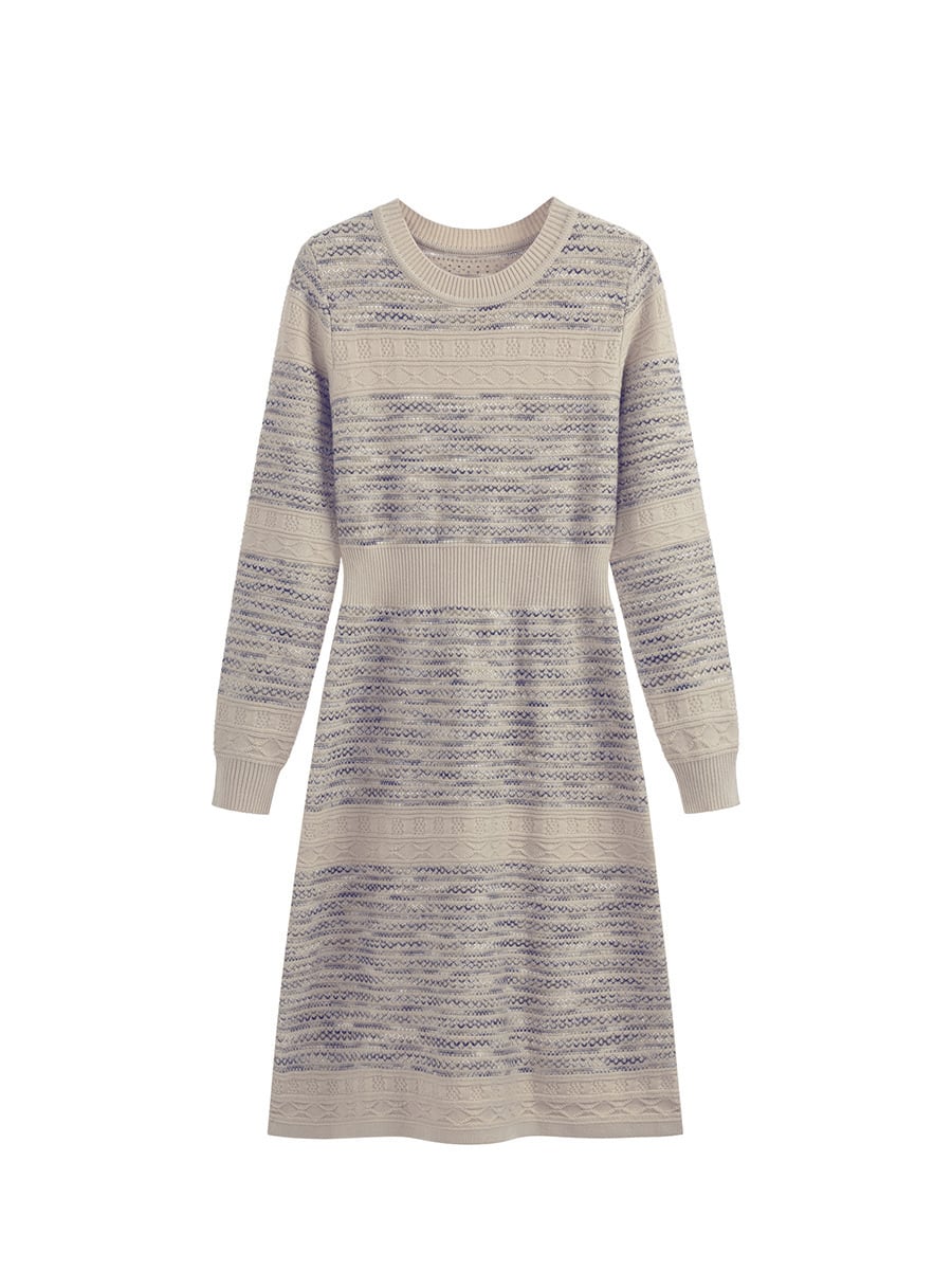 【dress】ハイウエストニットワンピース　M18256
