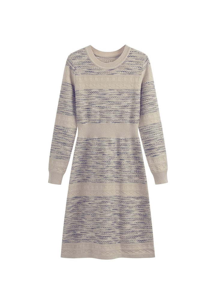 【dress】ハイウエストニットワンピース　M18256