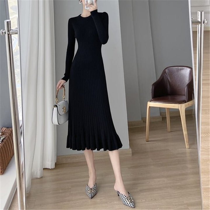 【dress】フリルニットワンピース　M18383