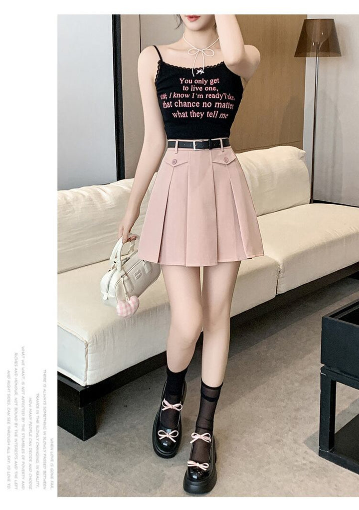 【bottoms】プリーツスカート　M29366