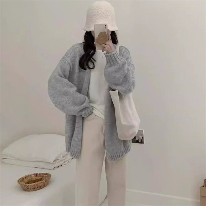 【outer】無地ニットカーデ　M26319