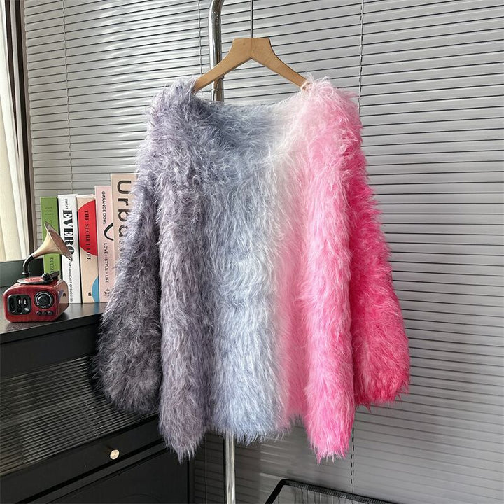 【tops】フェザーグラデーションニットトップス　N2080