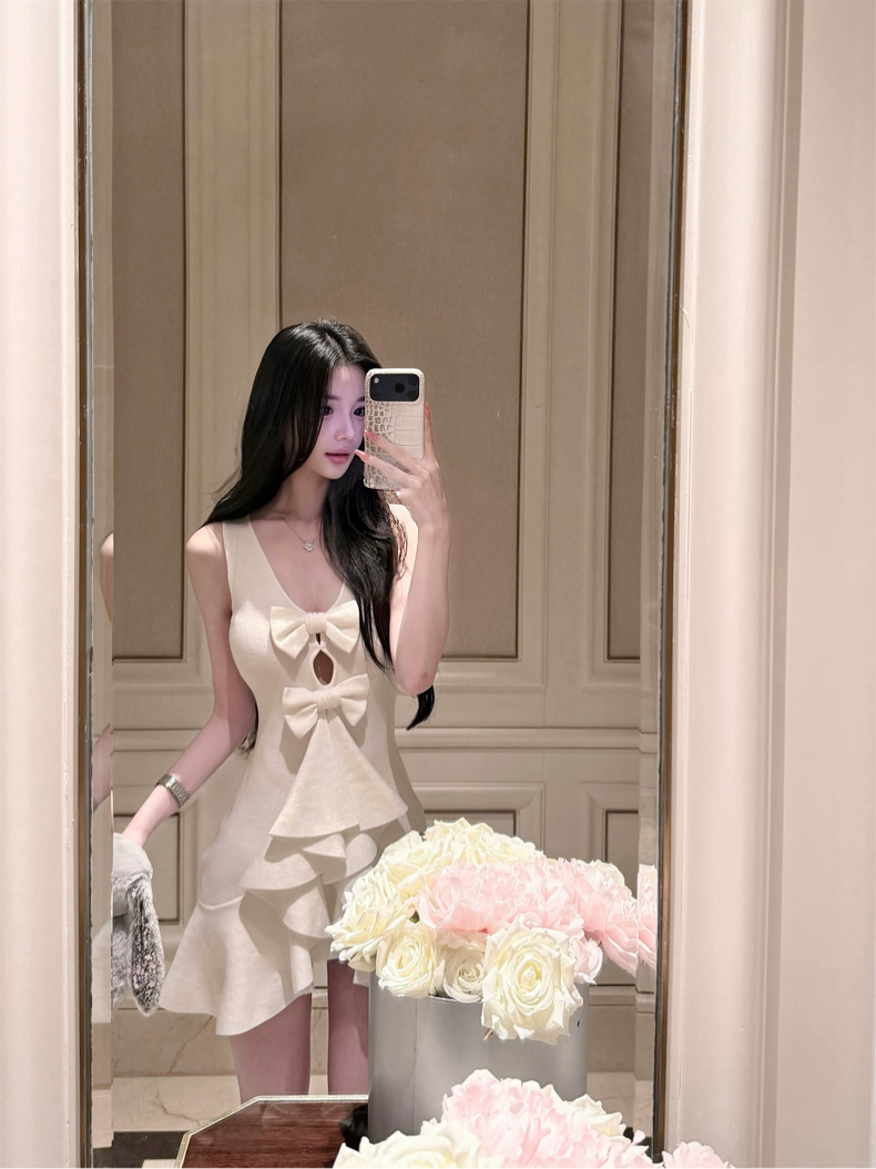 【dress】リボンミニワンピース　N3540