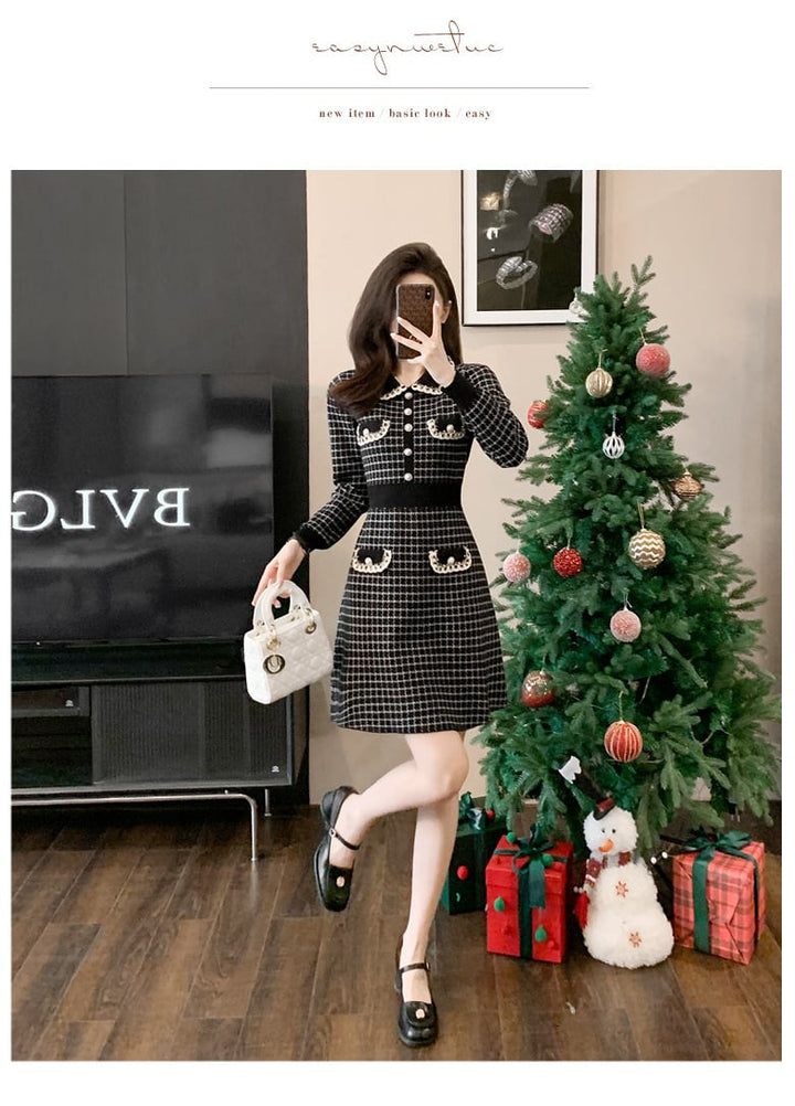 【dress】ニットワンピース　M25479