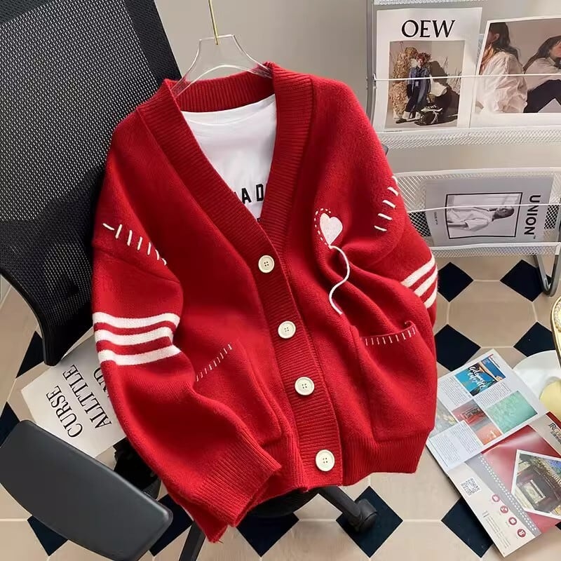 【outer】Vネックニットカーディガン　M18168