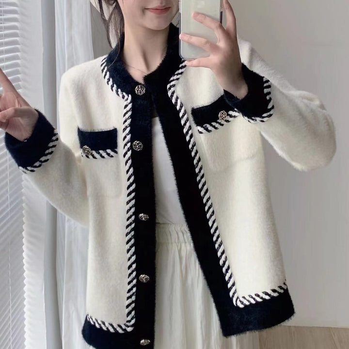 【outer】ドッキングニットカーディガン　M17924