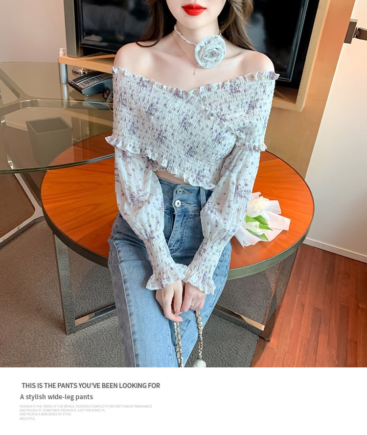 【tops】柔らかくて優しい印象スウィートシャツトップス　M17651