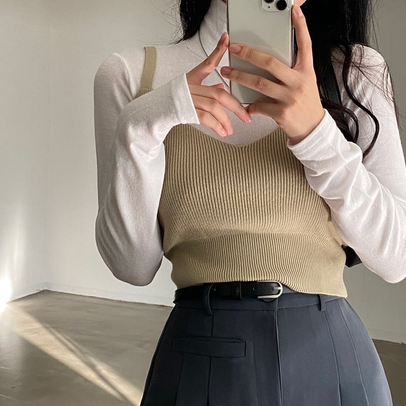 【tops】ニットキャミソール　M26659